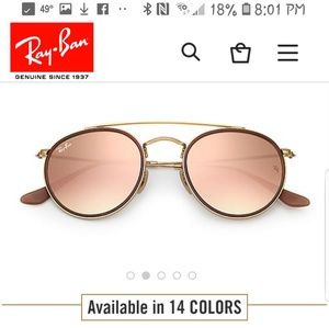 Ray-ban double bridge round sunglasses